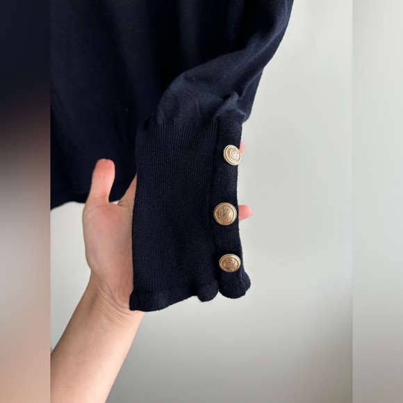 H&M high neck sweater with gold buttons - Picture 3 of 5